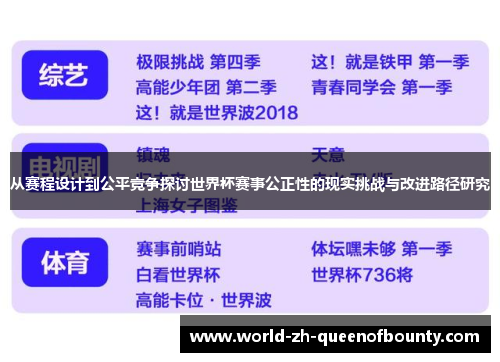 从赛程设计到公平竞争探讨世界杯赛事公正性的现实挑战与改进路径研究